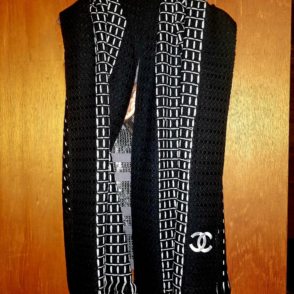 SOLD Chanel Wool Scarf Wrap